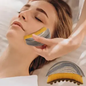 facial massage brush for lymphatic drainage